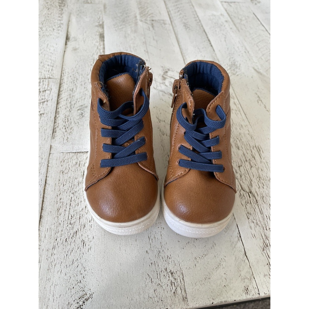 First steps boys brown boots size 4